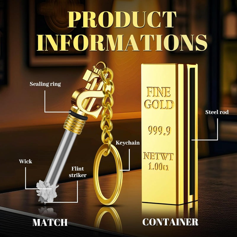 Brehn | Goldbar permanentes Feuerzeug