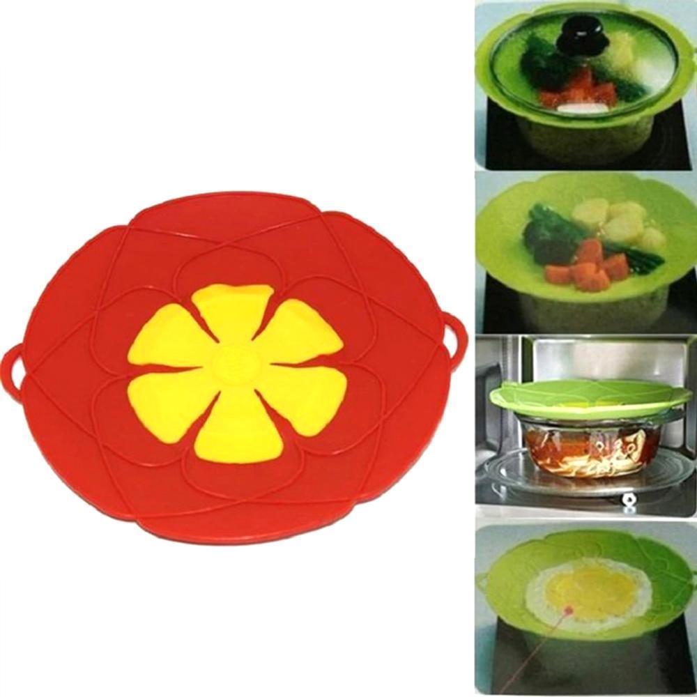 Silikondeckel mit Blumenmuster und Auslaufschutz