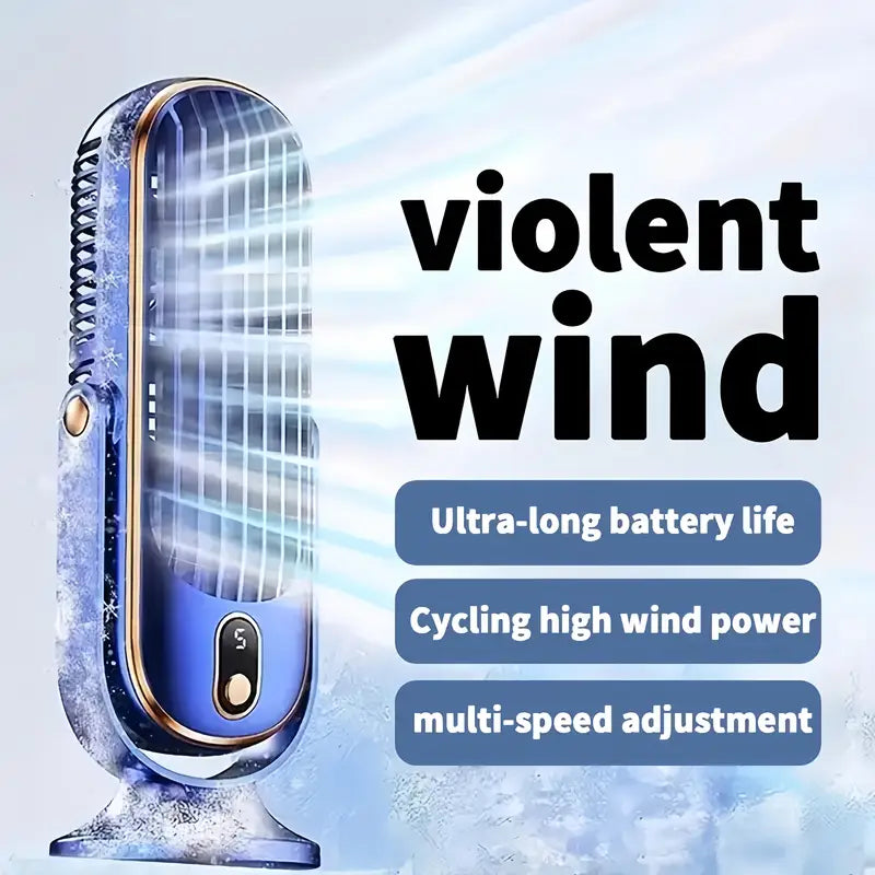 Tragbarer Mini-Luftkühler mit USB-Ladung – 5 Geschwindigkeiten & 720° Drehung | Brehn