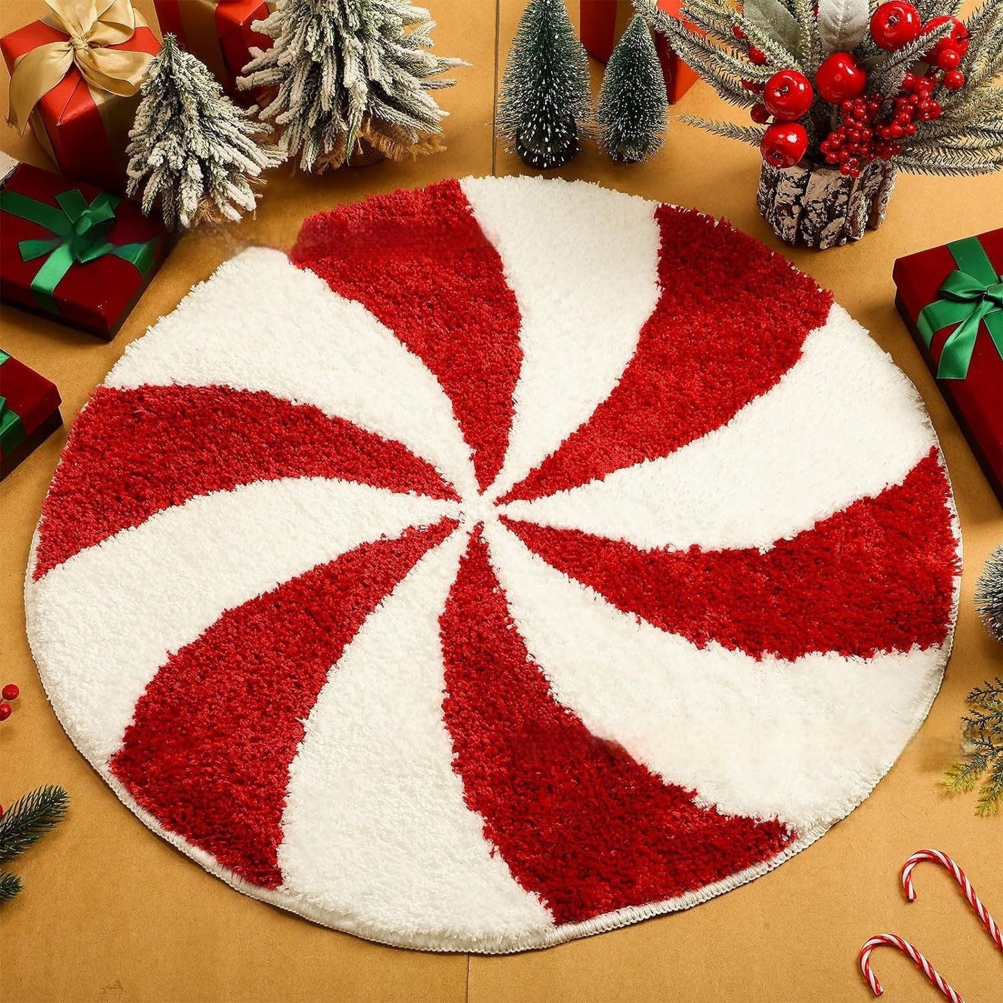 Brehn | Weihnachts-Kaschmir-ähnlicher Teppich Pflegeleicht