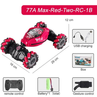 Brehn | Gestengesteuertes RC-Stunt-Auto | 4WD Allradantrieb | 2.4GHz Dual-Modus-Steuerung | 360° Rotations-Kinematik | All-Terrain-Fähigkeit | Maßstab 1:16