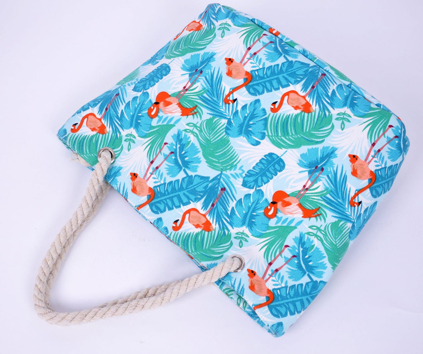 Große Strandtasche mit Lebhaften Flamingo-Motiven Brehn