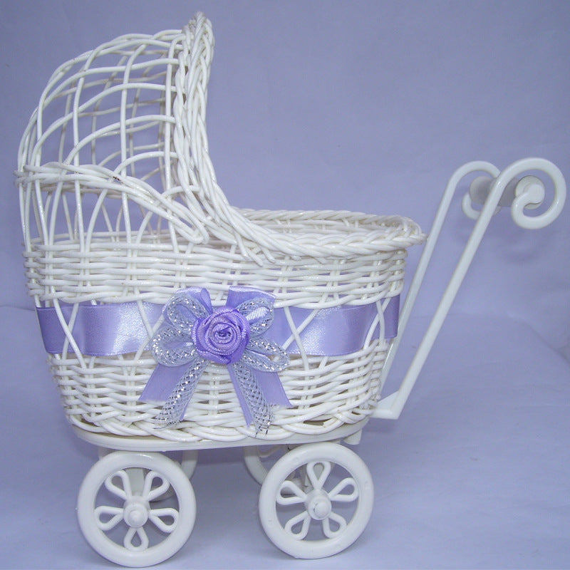Dekorative Weidenkorb-Puppe-Buggy Brehn