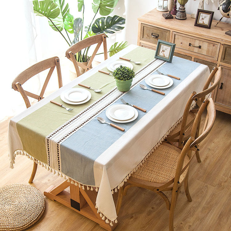 Dekorativer Fransentischdecke