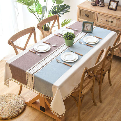 Dekorativer Fransentischdecke