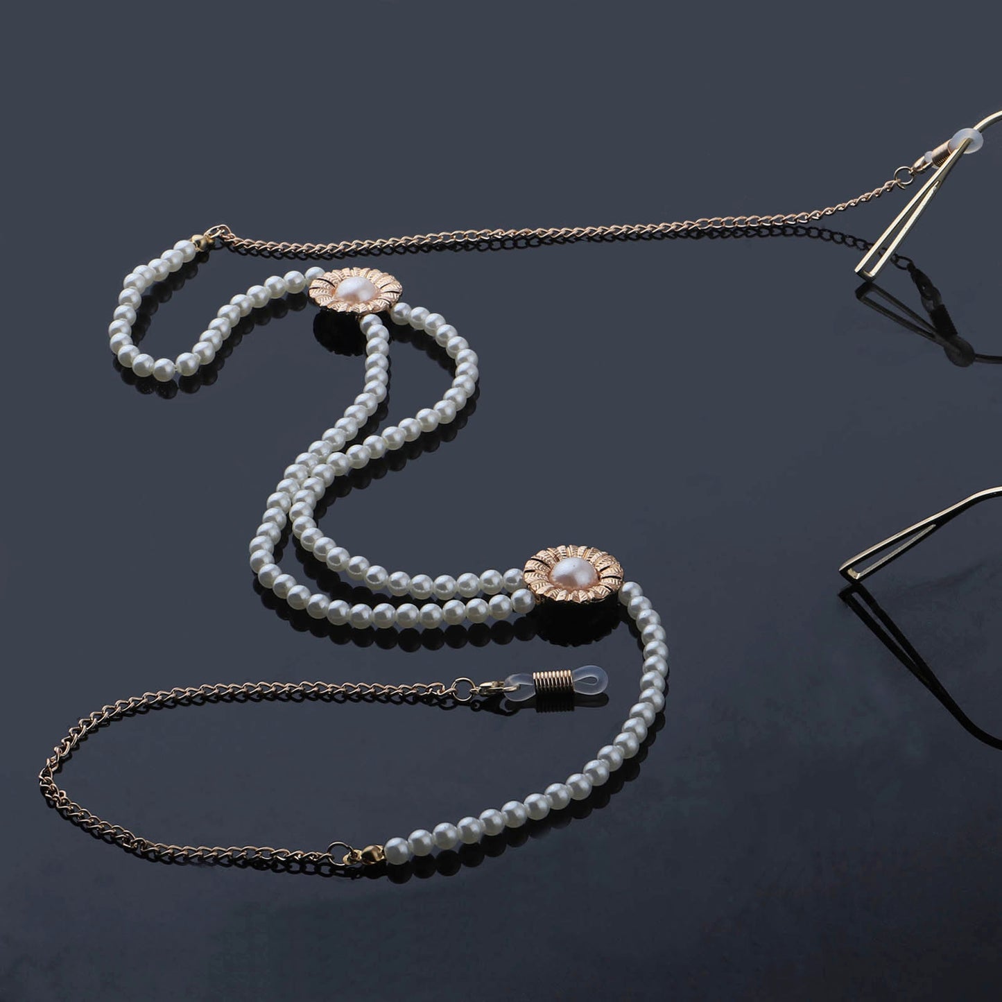 Elegante Perlen Brillen Kette Brehn