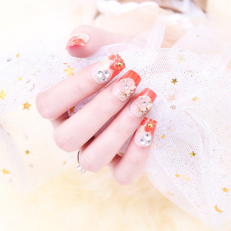 Dekoratives Floral Press-On Nagelkunst Set