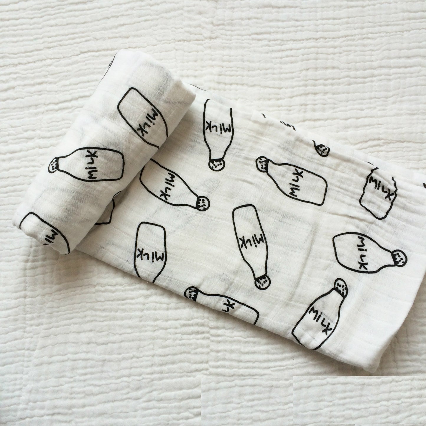 Baumwoll-Musselin Babydecke mit Herzmuster Brehn