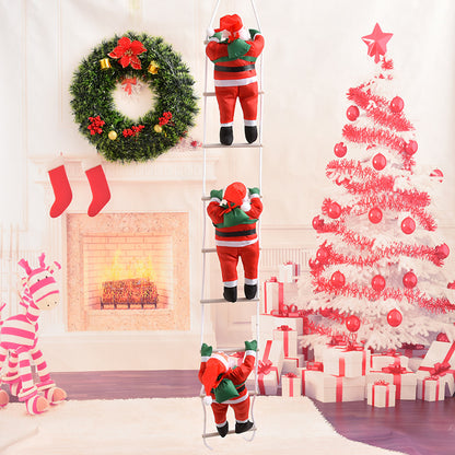 Dekorative Weihnachtsmannfiguren im Kletterstil
