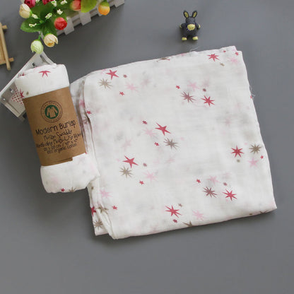 Baumwoll-Musselin Babydecke mit Herzmuster Brehn