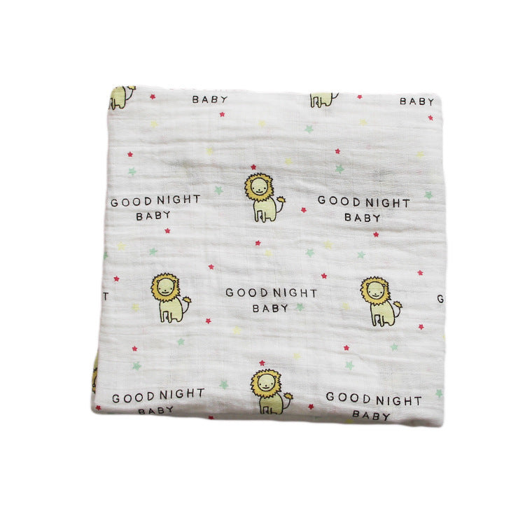 Baumwoll-Musselin Babydecke mit Herzmuster Brehn