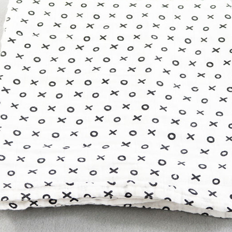 Baumwoll-Musselin Babydecke mit Herzmuster Brehn