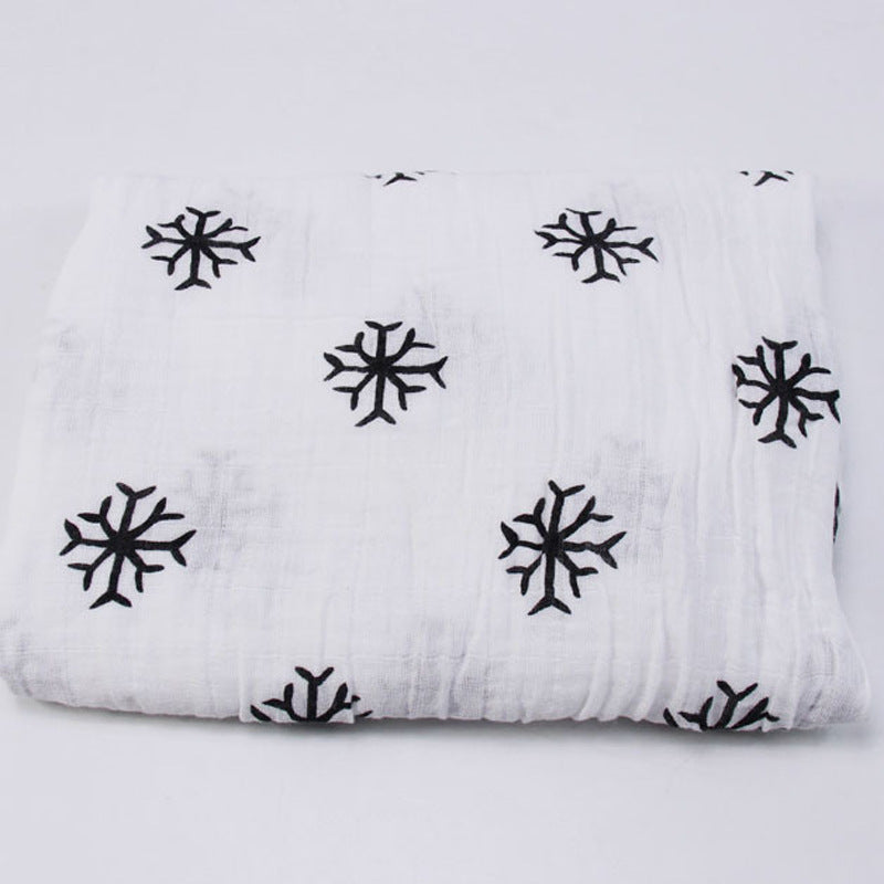 Baumwoll-Musselin Babydecke mit Herzmuster Brehn