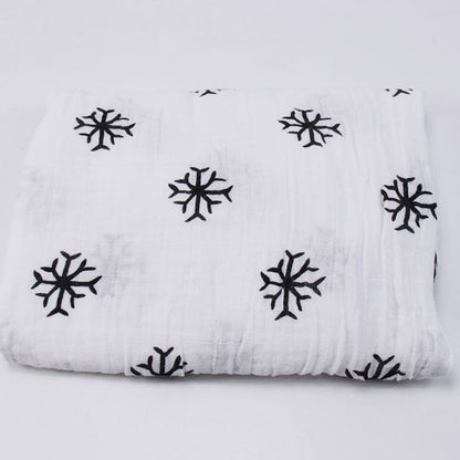 Baumwoll-Musselin Babydecke mit Herzmuster Brehn