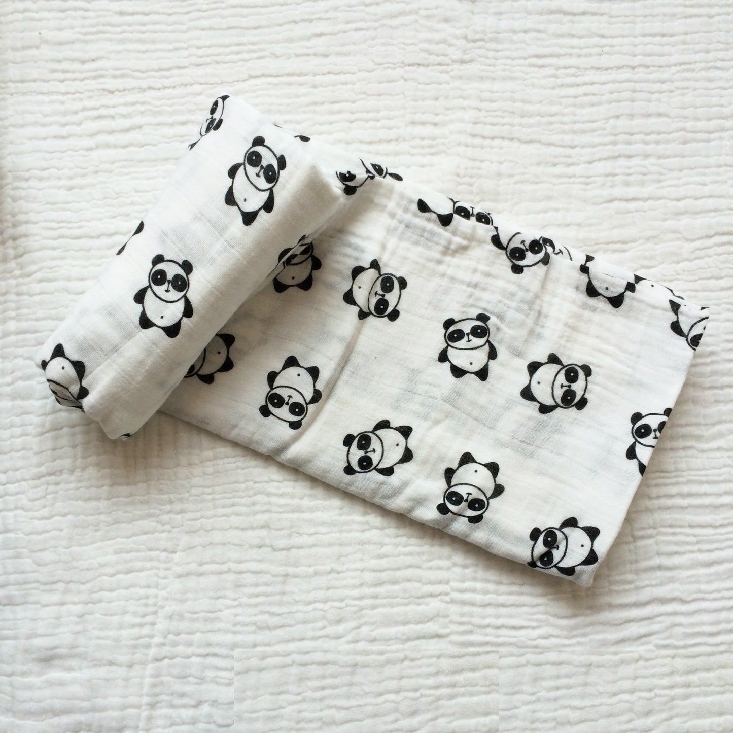 Baumwoll-Musselin Babydecke mit Herzmuster Brehn