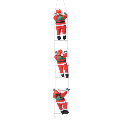 Dekorative Weihnachtsmannfiguren im Kletterstil