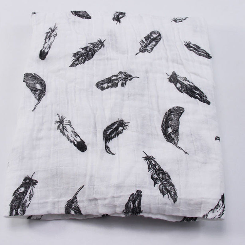 Baumwoll-Musselin Babydecke mit Herzmuster Brehn