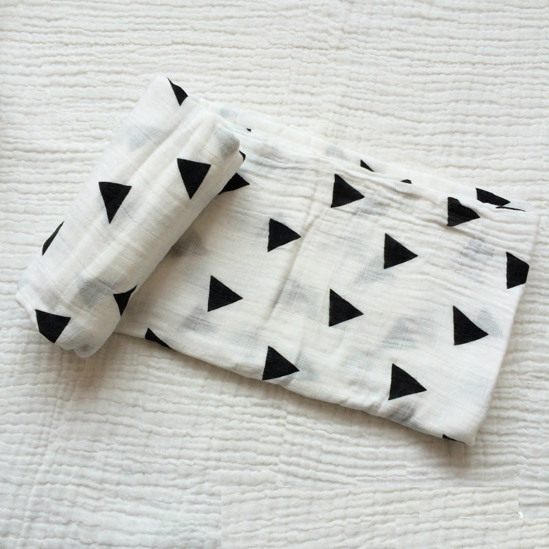 Baumwoll-Musselin Babydecke mit Herzmuster Brehn