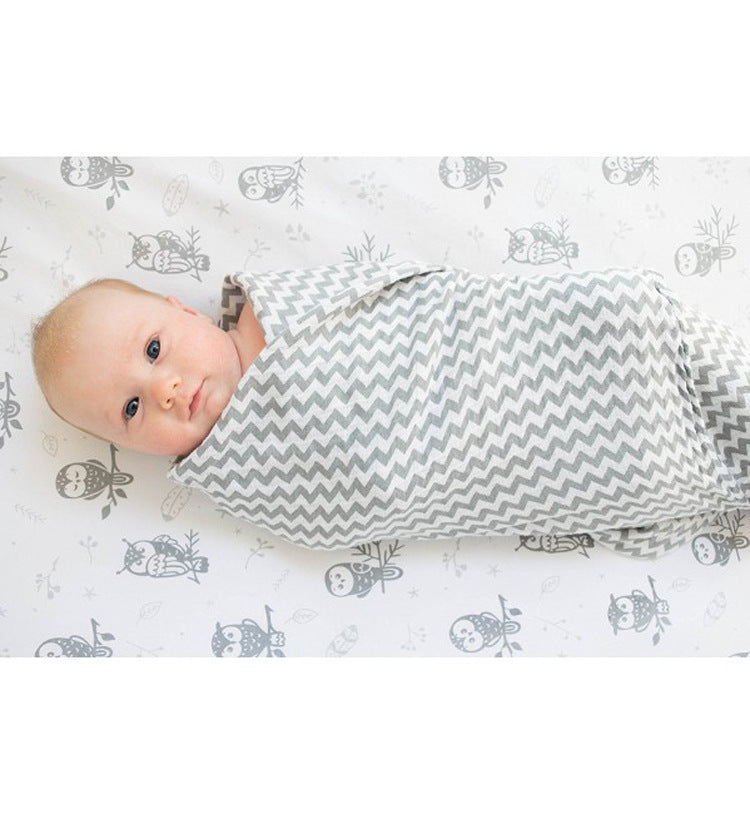 Baumwoll-Musselin Babydecke mit Herzmuster Brehn