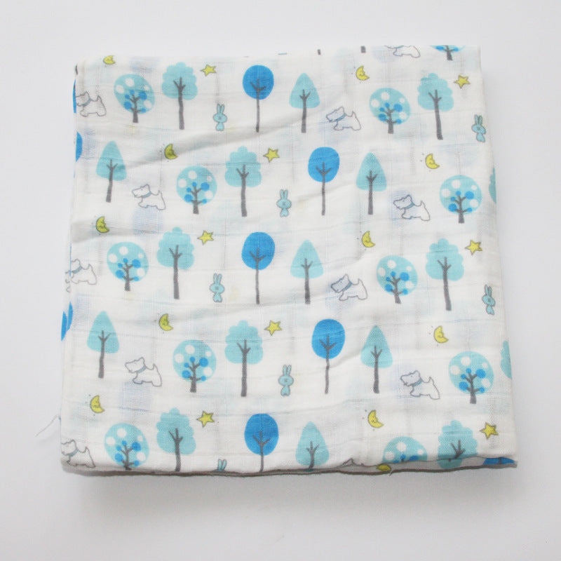 Baumwoll-Musselin Babydecke mit Herzmuster Brehn