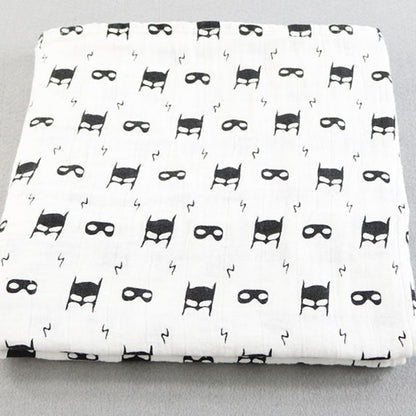 Baumwoll-Musselin Babydecke mit Herzmuster Brehn