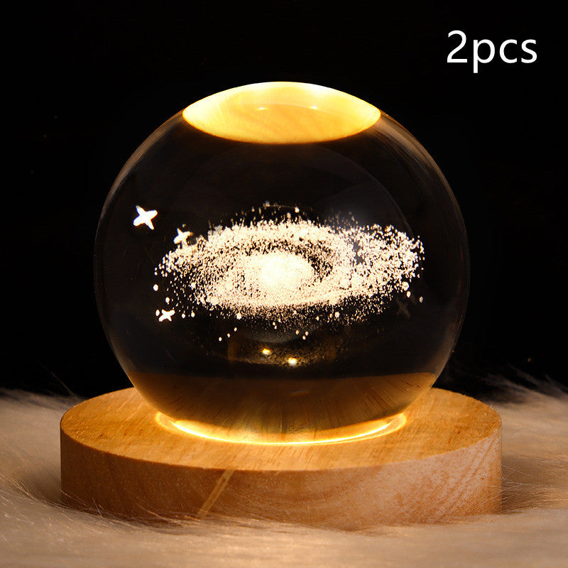 3D Galaxy Kristallkugel LED Nachtlicht | Brehn
