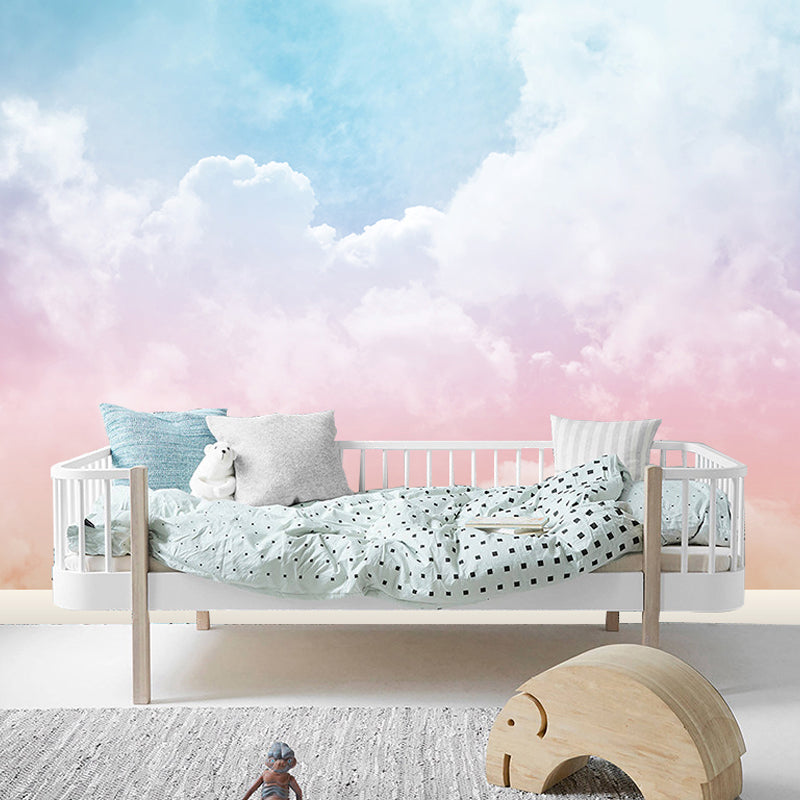 Brehn | Ganze Wandmalerei für Kinderzimmer Himmel und Wolken Wandkunst helle Farbe für Wohnkultur