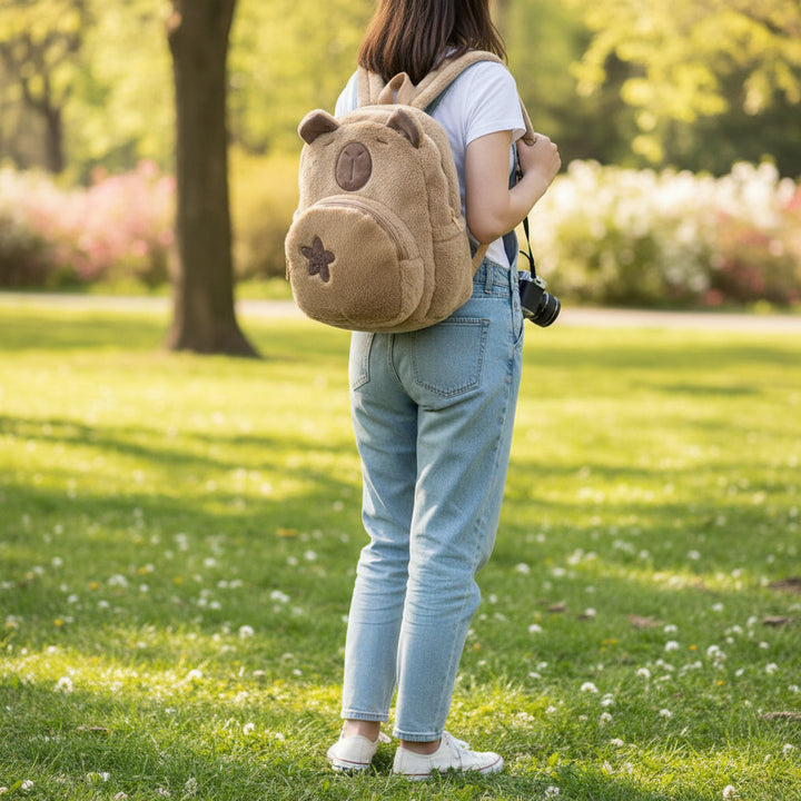Brehn | Capybara süßer Plüsch Kinder Rucksack