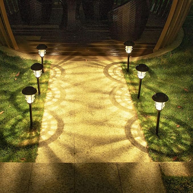 Premium Solar Fackel Gartenlampen - Set von 6