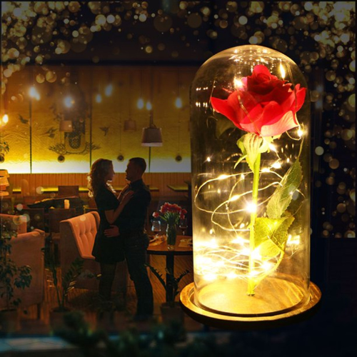 Bezaubernder Rosenbaum mit funkelnden Lichtern – Einzigartiges Geschenk für romantische Anlässe