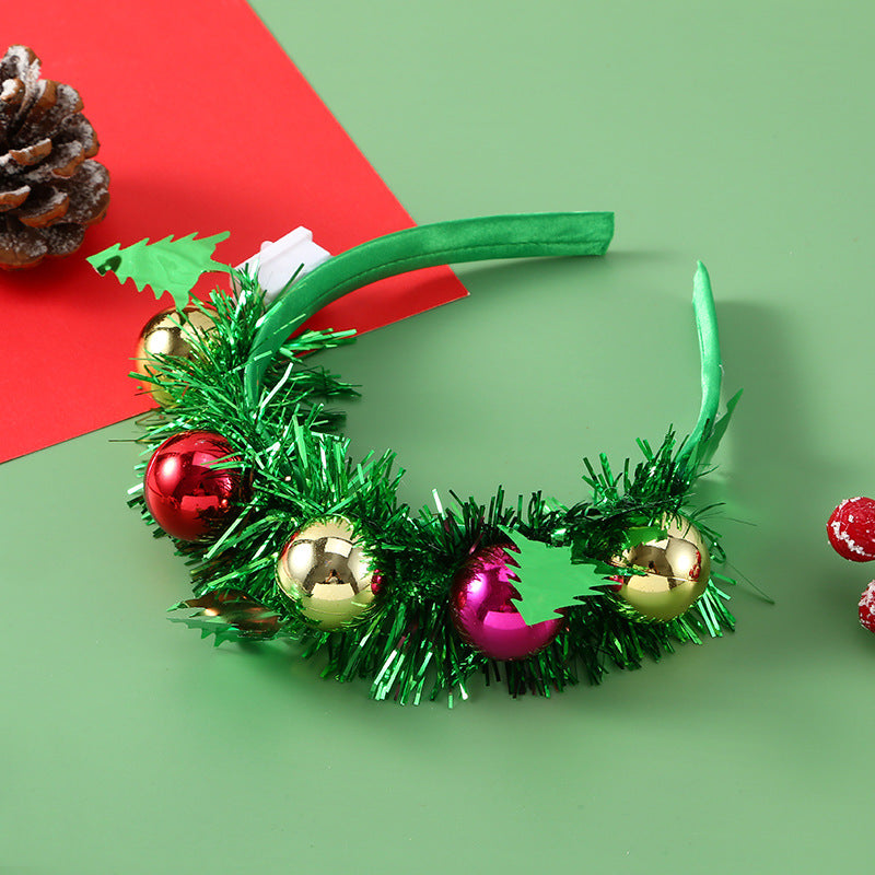 Brehn | IPC Weihnachten Haarband Leuchtendes Stirnband Weihnachtsbaum Schneeflocke Haarband Hirschgeweih Licht Blinkendes Kopfschmuck Frohe Weihnachten Geschenk