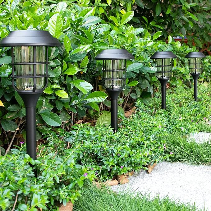Premium Solar Fackel Gartenlampen - Set von 6