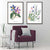 Bunte Frühlingsblumen-Illustration, gerahmtes Set aus 2 Kunstdrucken