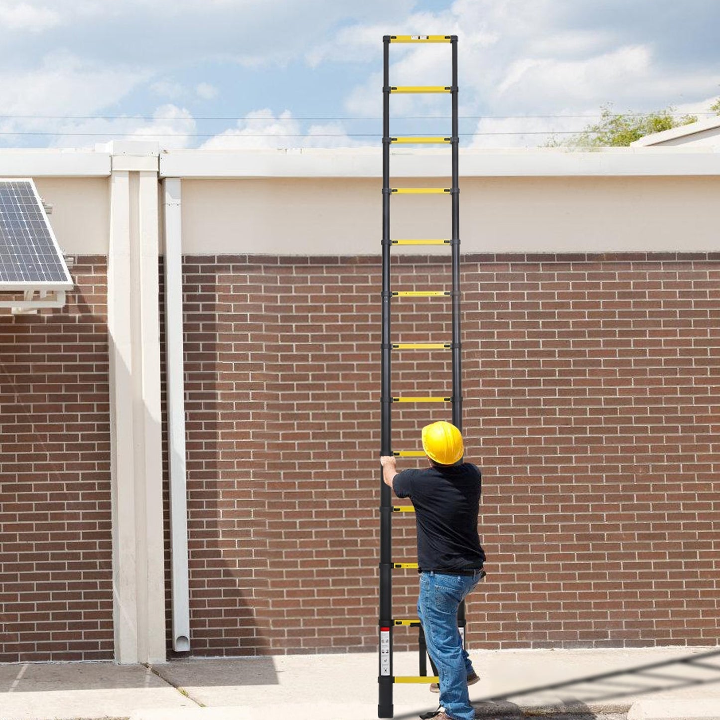 Teleskopleiter Aluminium mit Abnehmbarem Haken | Brehn