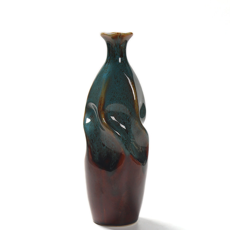 Artisanale Keramische Dekorative Flasche Vase Brehn