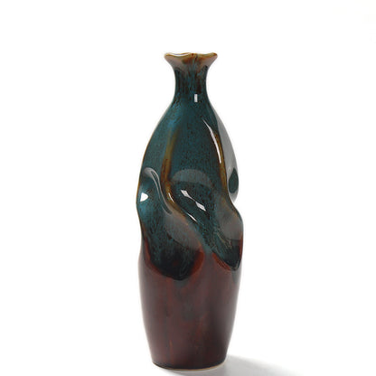 Artisanale Keramische Dekorative Flasche Vase Brehn