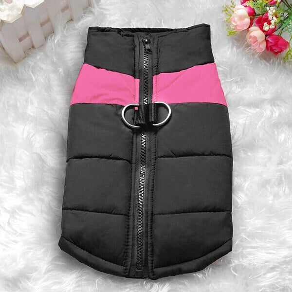 XXL Dog Vest Outdoor S-7XL | Warmer, Waterproof Dog Coat with Integrated Leash Attachment
