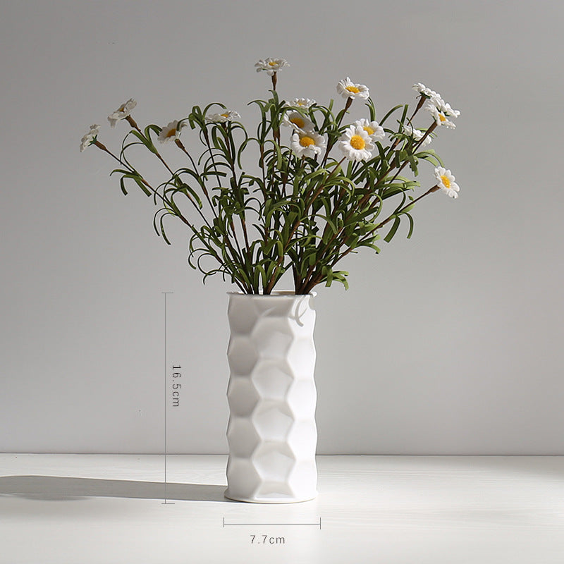 Textur Minimalistische Keramische Blumen Vase