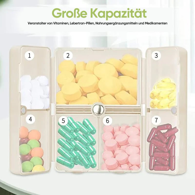 Kompakter Magnetischer Pillenorganisator | Tragbare, Sichere Aufbewahrung | Brehn