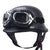 Klassischer Carbonfaser-Motorradhelm mit Brille Brehn