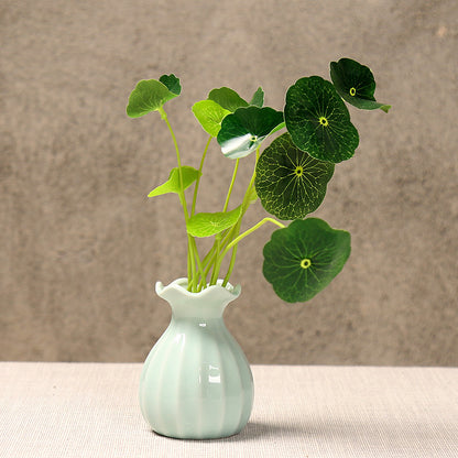 Elegante geschwungene keramische Blumenvase Brehn