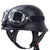 Vintage-Leder-Motorradhelm mit Goggles Brehn