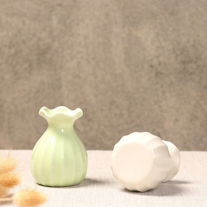 Elegante geschwungene keramische Blumenvase Brehn