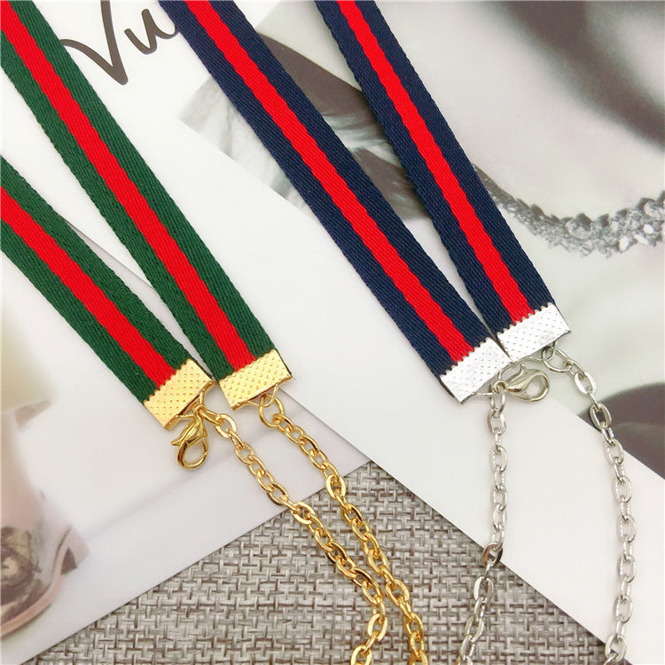 Stylische Brillenband mit dualen Farbstreifen Brehn