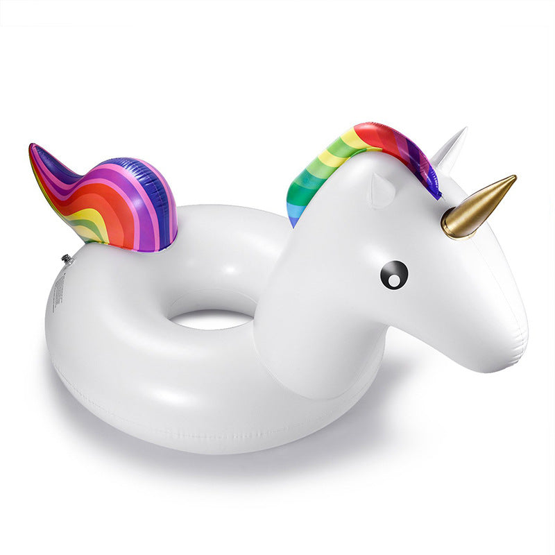 Damen aufblasbarer Einhorn-Schwimmring mit farbenfrohem Design Brehn