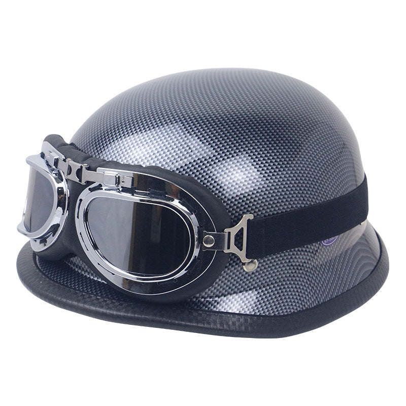 Retro-Motorradhelm mit Brille Brehn