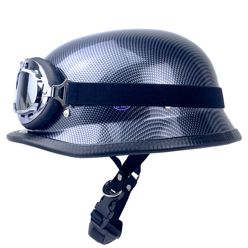 Retro-Motorradhelm mit Brille Brehn