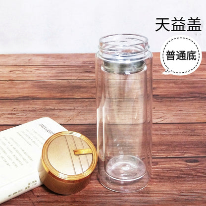 Damen Hochwertige Teeglasflasche mit integriertem Edelstahlsieb Brehn