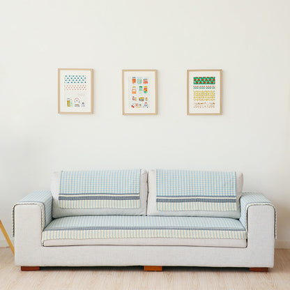 Sofa-Auflage-Set für 3-Sitzer mit rutschfester Unterseite und dekorativer Steppung Brehn