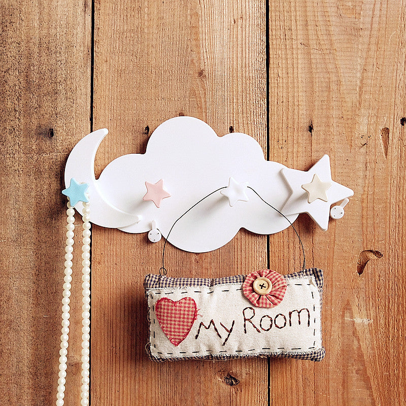 Dekorativer Wolken-Wandhaken-Organizer